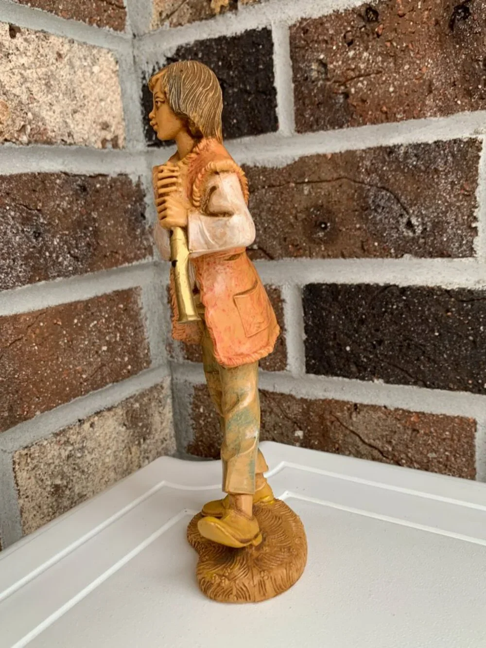 Fontanini Italy Depose 1983 Shepherd Playing Horn Hand Painted No. 52853 7-1/2